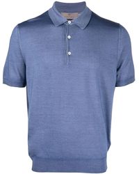 Canali - Wool-silk Blend Polo Shirt - Lyst