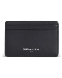 Maison Kitsuné - Paris Logo-Print Leather Cardholder - Lyst
