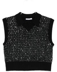 Patrizia Pepe - スパンコール ニットトップ - Lyst