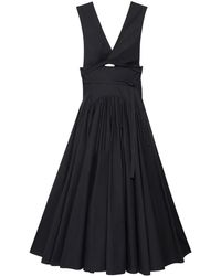 Another Tomorrow - Cut-Out Organic Cotton Dress - Lyst