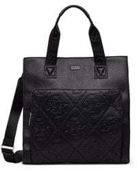 Guess - Milano Logo-Embossed Quilted Tote Bag - Lyst