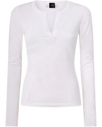 Pinko - Sweater With Open V-Neck - Lyst