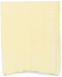 Blugirl Blumarine - Logo-Print Frayed Scarf - Lyst