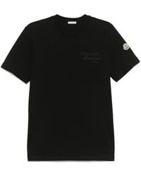 Moncler - Katoenen T-Shirt Met Geborduurd Logo - Lyst