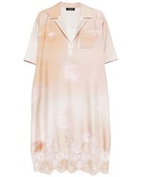 Fabiana Filippi - Lace-Trim Chest-Pocket Midi Dress - Lyst