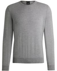 BOSS - Crew-Neck Long-Sleeve Sweater - Lyst