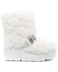 Casadei - Buckled Faux-Fur Ankle Boots - Lyst