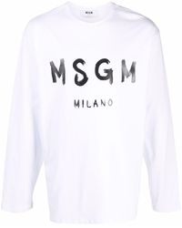 MSGM - Logo Long-sleeve T-shirt - Lyst