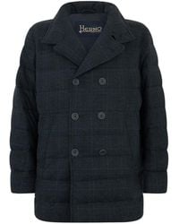 Herno - Double-Breasted Padded Jacket - Lyst
