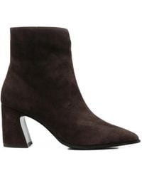 Bruno Premi - Suede-Finish Pointed-Toe Ankle Boots - Lyst
