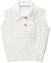 Alexander Wang - Chenille Logo-Embossed Top - Lyst