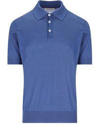 Brunello Cucinelli - Ribbed-Hem Buttoned Polo Shirt - Lyst