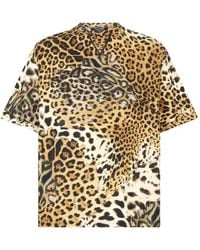 Roberto Cavalli - T-Shirt mit Animal-Print - Lyst