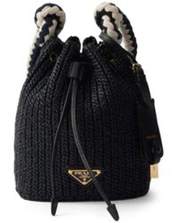 Prada - Gewebte Beuteltasche Mit Kordelzug - Lyst