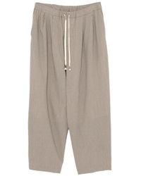CALMLENCE - Stripe-Print Drawstring Trousers - Lyst
