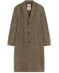 Lemaire - Chesterfield Herringbone Tweed Coat - Lyst
