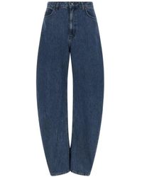 ROTATE BIRGER CHRISTENSEN - Draped Barrel Palazzo Jeans - Lyst
