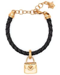 Versace - Medusa Bag-charm Leather Bracelet - Lyst