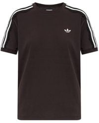 adidas - Lace-Trim Embroidered-Logo T-Shirt - Lyst