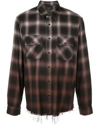 Amiri Ombré Plaid Shirt - Black