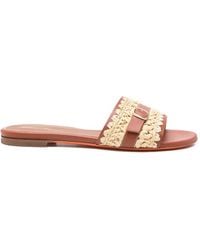 Santoni - Open-Toe Flat Sandals - Lyst