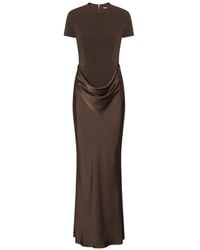 ROTATE BIRGER CHRISTENSEN - Capsleeve Draped Maxi Dark - Lyst