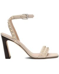 Stuart Weitzman - Perry Stud-Embellished Heeled Sandals - Lyst