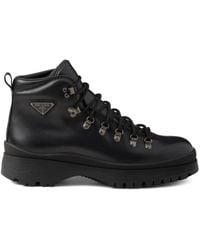 Prada - Brixxen Leather Boots - Lyst