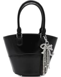 Self-Portrait - Bow-Charm Patent Bucket Bag - Lyst
