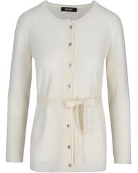 LA ROSE - Belted Button-Front Cardigan - Lyst