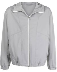 Emporio Armani - Zip-up Hooded Shell Jacket - Lyst