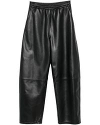 Arma - Pantalon En Cuir À Bords Côtelés - Lyst