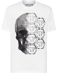 Philipp Plein - Graphic-Print Cotton T-Shirt - Lyst