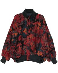 Yohji Yamamoto - Floral-Print Oversized Jacket - Lyst