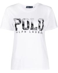 Polo Ralph Lauren - Logo-Print Cotton T-Shirt - Lyst