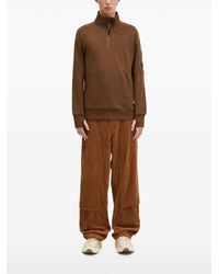 C.P. Company - Sweater Met Halve Rits En Zak - Lyst