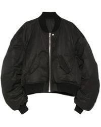Rick Owens - Secchia Flight Ruched-Sleeve Bomber Jacket - Lyst