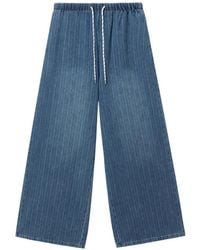 B+ AB - Drawstring-Fastening Pinstripe Trousers - Lyst