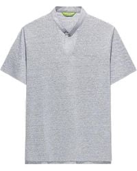 Shanghai Tang - Mandarin-Collar Polo Shirt - Lyst