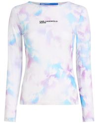 Karl Lagerfeld - Mesh All-Over-Print T-Shirt - Lyst