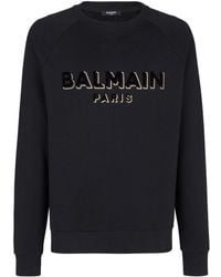 Balmain - Sweatshirt mit Logo-Print - Lyst