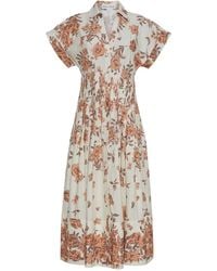 Cara Cara - Abito Midi A Fiori - Lyst