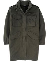 Aspesi - Hooded Gabardine Coat - Lyst