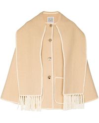 Totême - Embroidered Scarf Button-front Jacket - Lyst