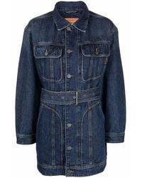 DIESEL - De-Flaminia Belted Denim Jacket - Lyst