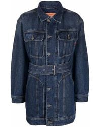 DIESEL - De-Flaminia Belted Denim Jacket - Lyst