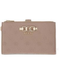 Guess - Logo-Embossed Zip-Around Wallet - Lyst