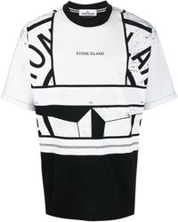 stone island printed short sleeve t shirt