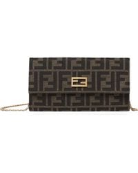 Fendi - Tube Continental Logo Chain Wallet - Lyst