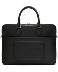 Dolce & Gabbana - Leren Laptoptas Met Logo-Reliëf - Lyst